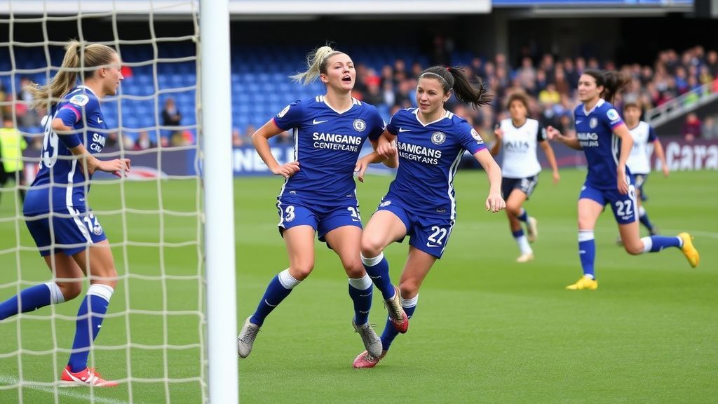 切尔西女足力克热刺：汉娜·汉普顿零封对手，基拉·沃尔什半场闪耀